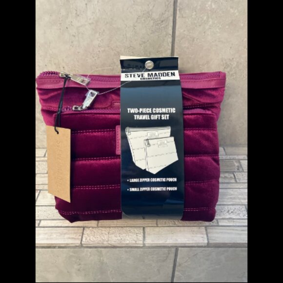 NWT Steve Madden Two-Piece Cosmetic Travel Gift Set - Picture 1 of 4